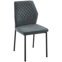 STUHL Webstoff Schwarz, Dunkelgrau  - Dunkelgrau/Schwarz, Design, Textil/Metall (44/86/52cm) - Ti'me