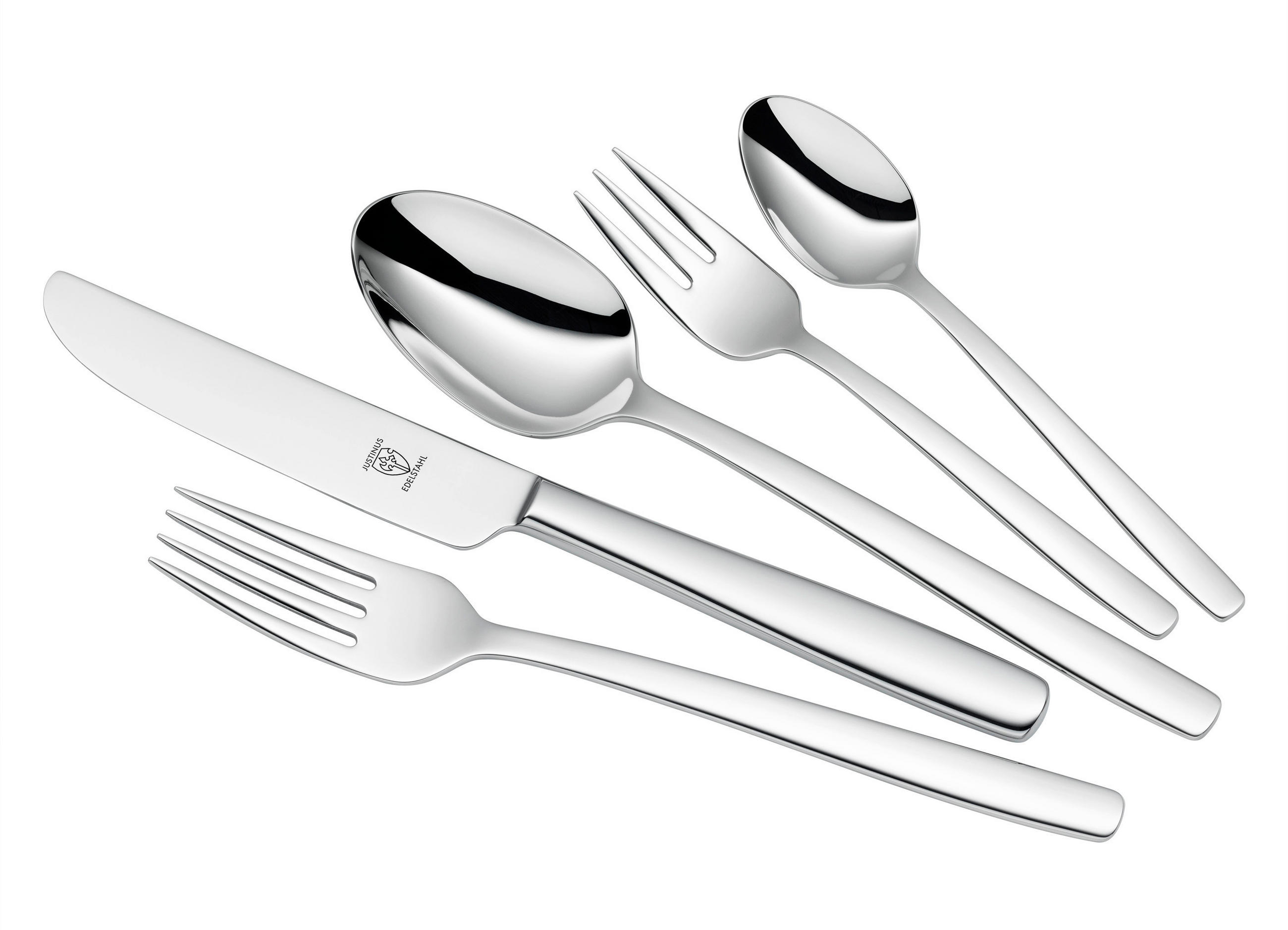 BESTECKSET Studio 30-teilig Edelstahl  - Edelstahlfarben, Basics, Metall (43/25/5cm) - Justinus