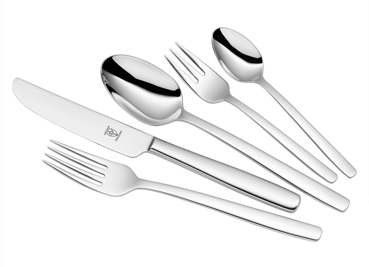 BESTECKSET Studio 30-teilig Edelstahl  - Edelstahlfarben, Basics, Metall (43/25/5cm) - Justinus