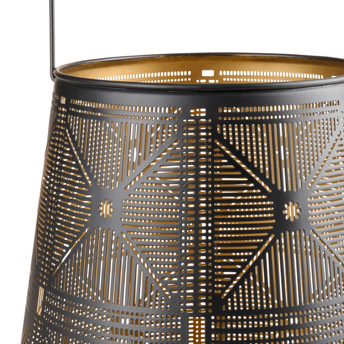 LATERNE - Goldfarben/Schwarz, Lifestyle, Metall (26/32cm) - Ambia Home