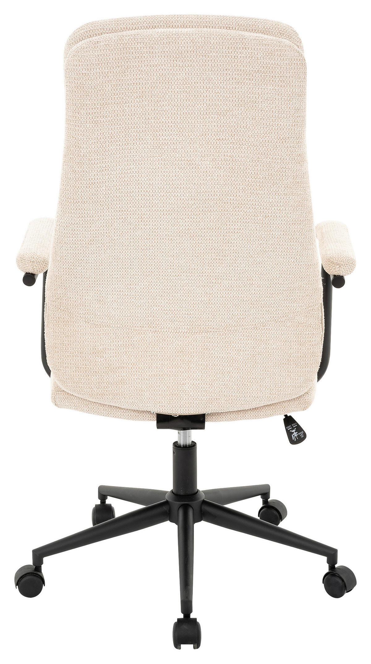 CHEFSESSEL Webstoff Creme, Schwarz  - Creme/Schwarz, MODERN, Kunststoff/Textil (60/108-116/67cm) - MID.YOU