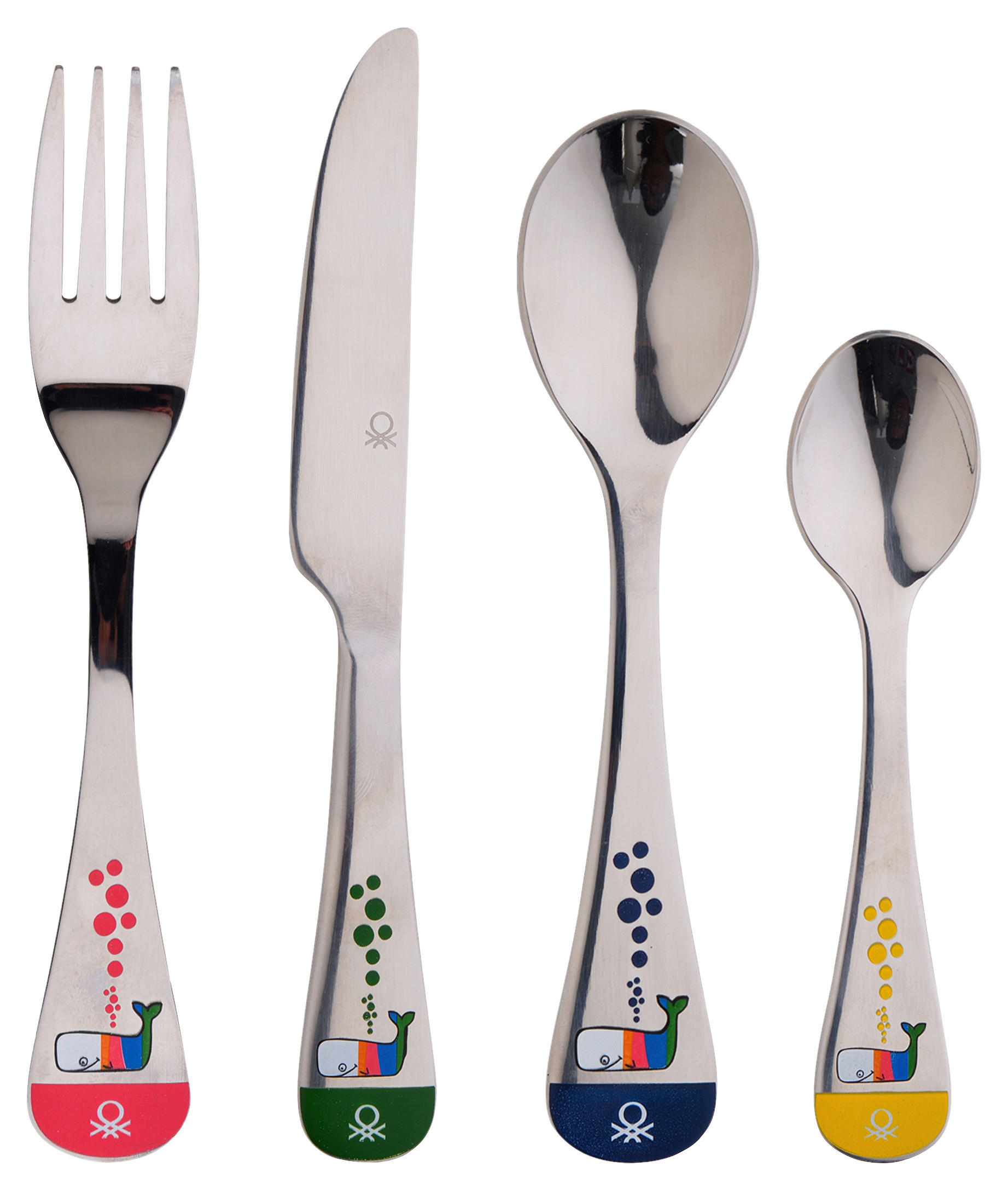 BESTECKSET RAINBOW 4-teilig  - Edelstahlfarben, Basics, Metall (13.3/20/2.7cm) - Benetton