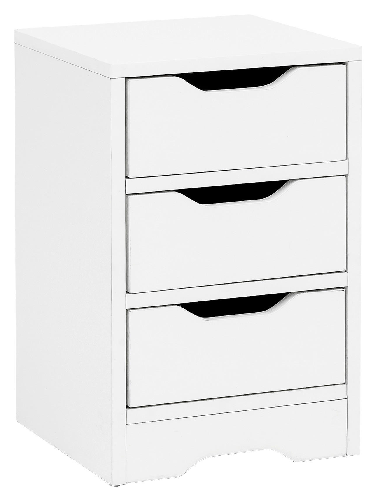 ÉJJELISZEKRÉNY fehér  - fehér, Modern, faalapú anyag (31/49/31cm) - MID.YOU