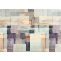 FLACHWEBETEPPICH 140/200 cm Gentle Blocks Grau  - Grau, Design, Kunststoff/Textil (140/200cm) - wash+dry