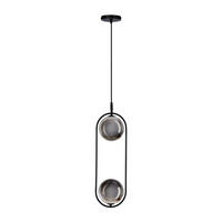 PENDELLEUCHTE 18.5/14/140 cm  - Graphitfarben/Schwarz, Design, Metall (18.5/14/140cm)