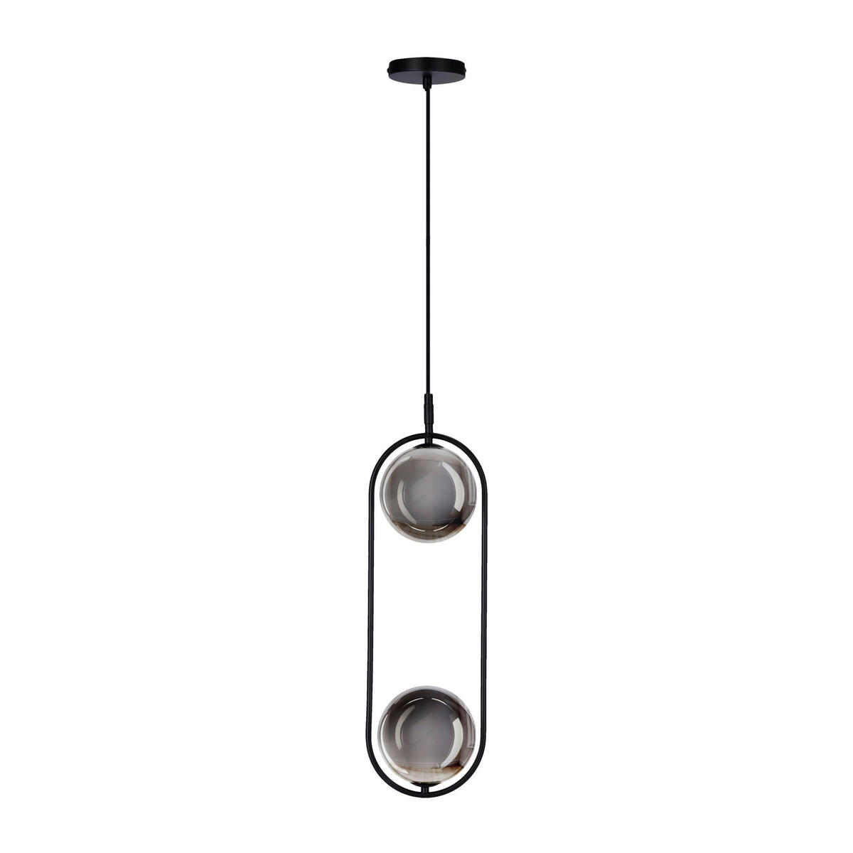 PENDELLEUCHTE 18.5/14/140 cm  - Graphitfarben/Schwarz, Design, Metall (18.5/14/140cm)