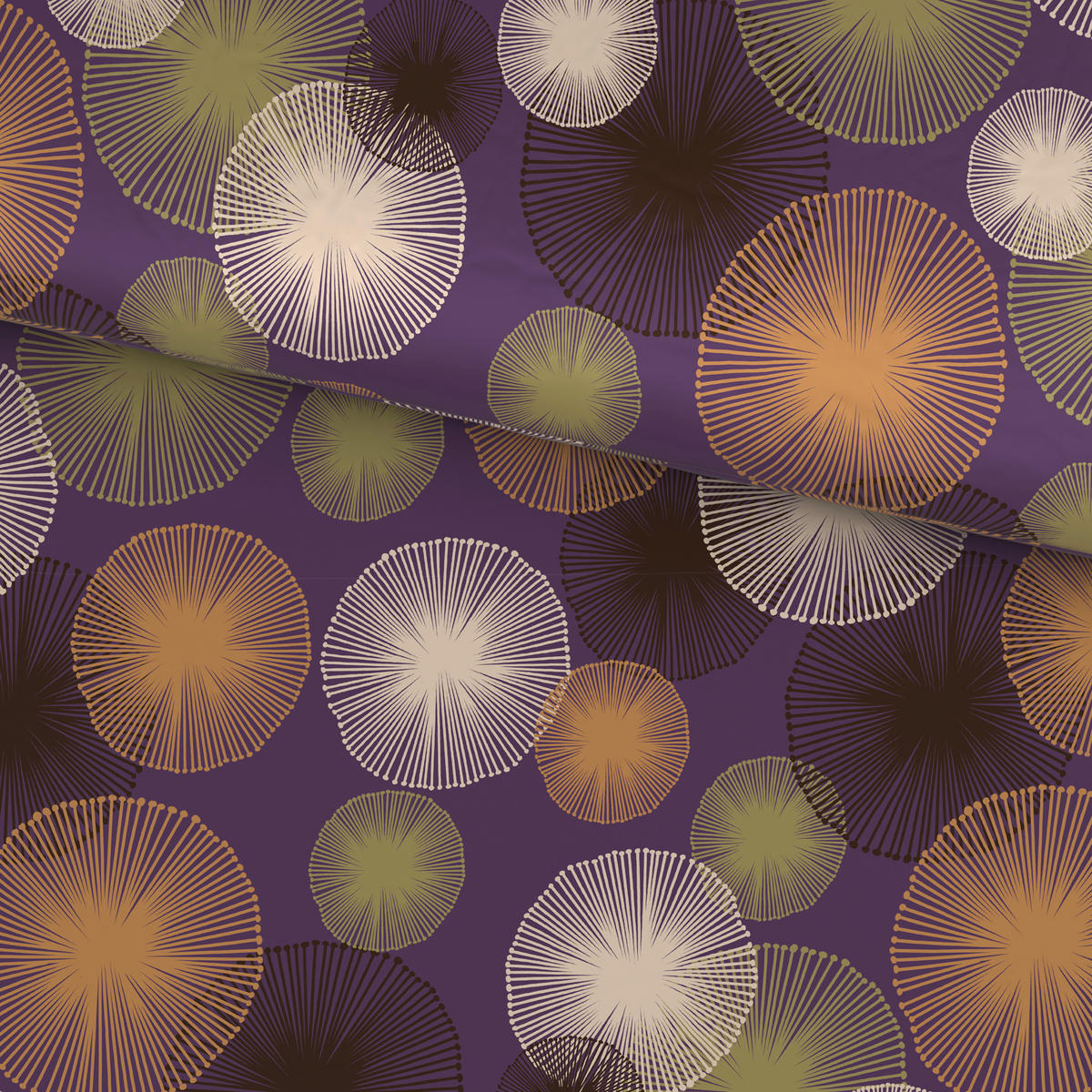 BETTWÄSCHE Satin 200/200 cm  - Beige/Violett, Textil (200/200cm) - Esposa