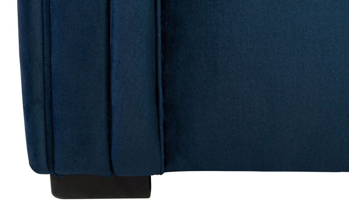 CHESTERFIELD-FOTEL - sötétkék/fekete, Design, textil/fa (114/78/91cm) - MID.YOU