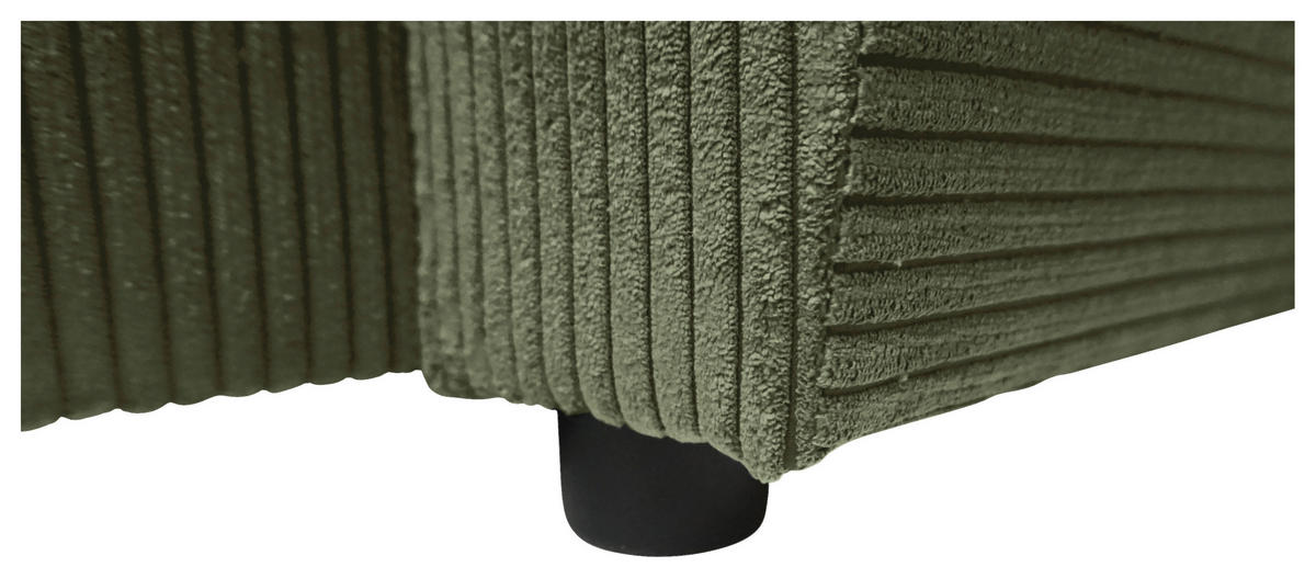 WOHNLANDSCHAFT TERMOLI Mintgrün Cord  - Schwarz/Mintgrün, Design, Kunststoff/Textil (212/297/155cm) - MID.YOU