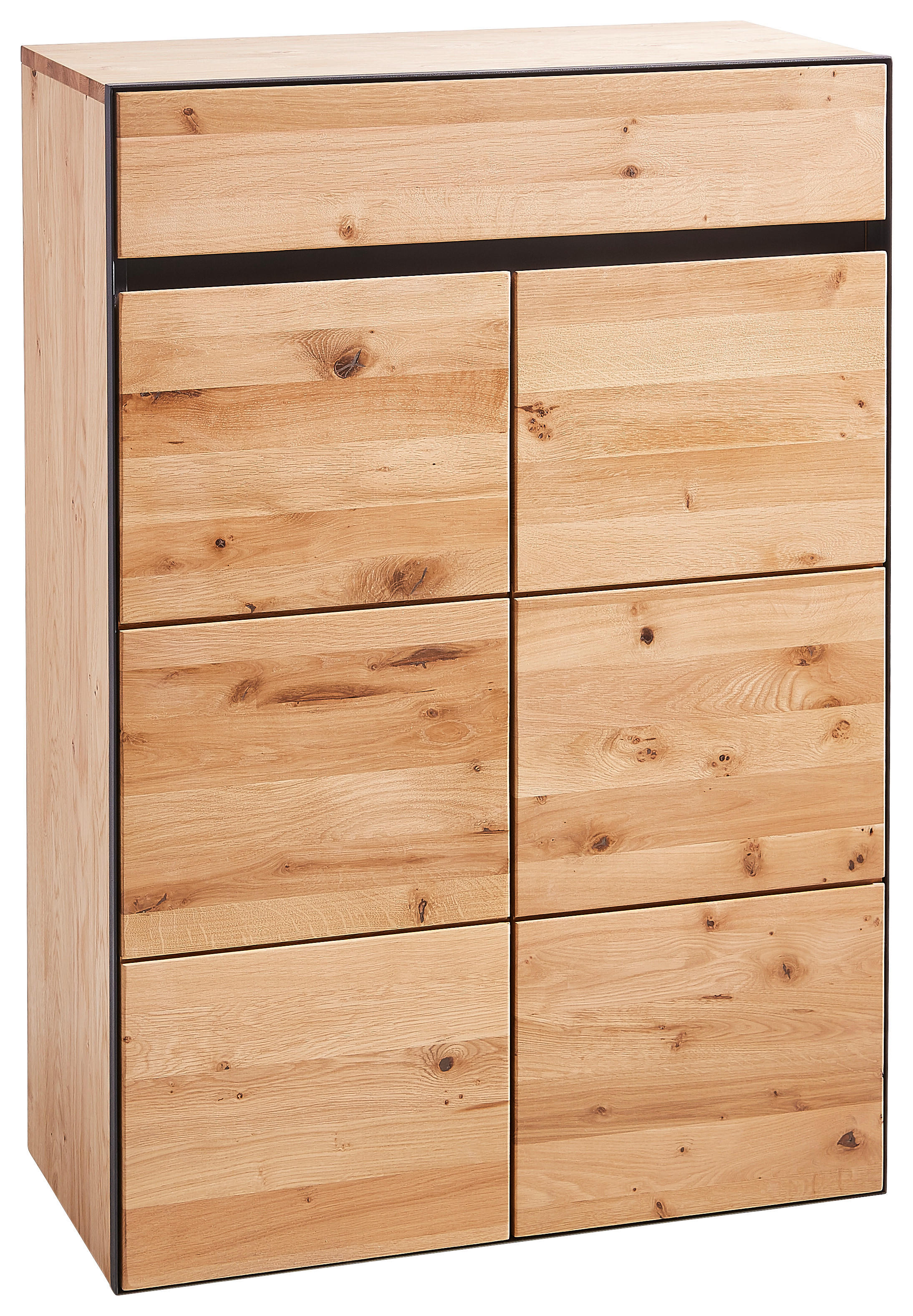 KOMMODE  in 82/119/38 cm  - Eichefarben/Anthrazit, KONVENTIONELL, Holz/Holzwerkstoff (82/119/38cm) - Linea Natura