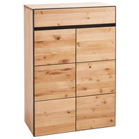 KOMMODE 82/119/38 cm  in Anthrazit, Eichefarben  - Eichefarben/Anthrazit, Konventionell, Holz/Holzwerkstoff (82/119/38cm) - Linea Natura