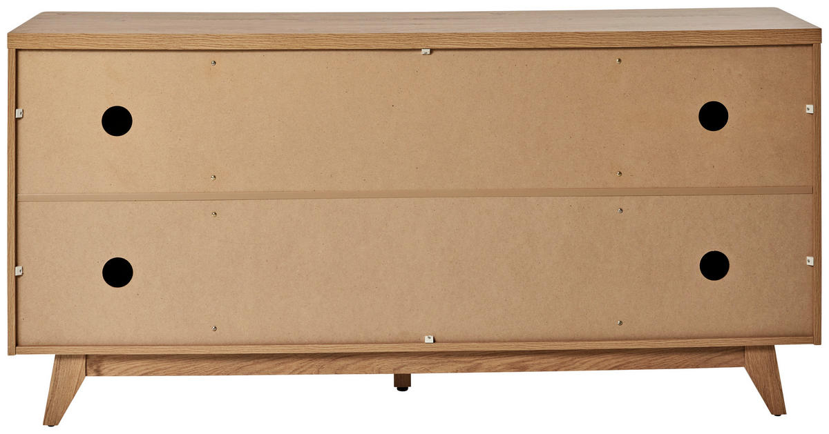 SIDEBOARD  in 150/77/39 cm  - Eichefarben/Alufarben, MODERN, Holzwerkstoff/Metall (150/77/39cm) - Livetastic