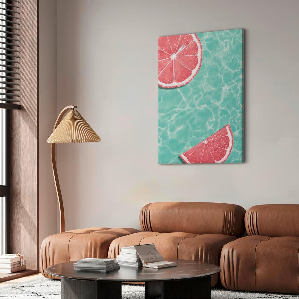 Thumbnail - artgeist Leinwandbild, Türkis, Koralle, Textil, Holzwerkstoff, rechteckig, 40x60x1.2 cm, Keilrahmen, Bilder und Zubehör,...