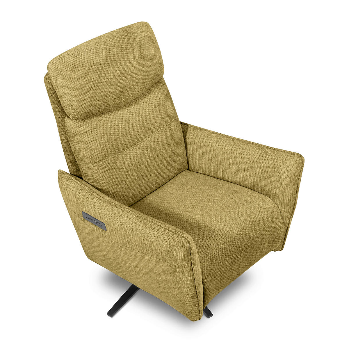 RELAXSESSEL in Textil Hellgrün  - Schwarz/Hellgrün, Design, Textil/Metall (77/107/88cm) - Livetastic
