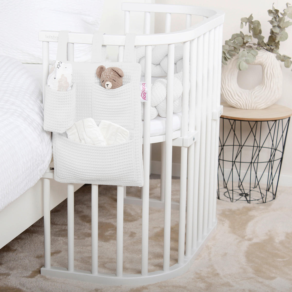 BETTTASCHE - Weiß, Basics (38/28/2,5cm) - Babybay