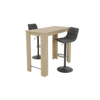 TISCHGRUPPE in Metall, Textil, Holzwerkstoff Eichefarben  - Eichefarben/Anthrazit, MODERN, Holzwerkstoff/Textil (120/108/58cm) - MID.YOU