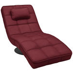 RELAXLIEGE in Webstoff Dunkelrot  - Schwarz/Dunkelrot, Design, Textil/Metall (74/86/162cm) - Hom`in