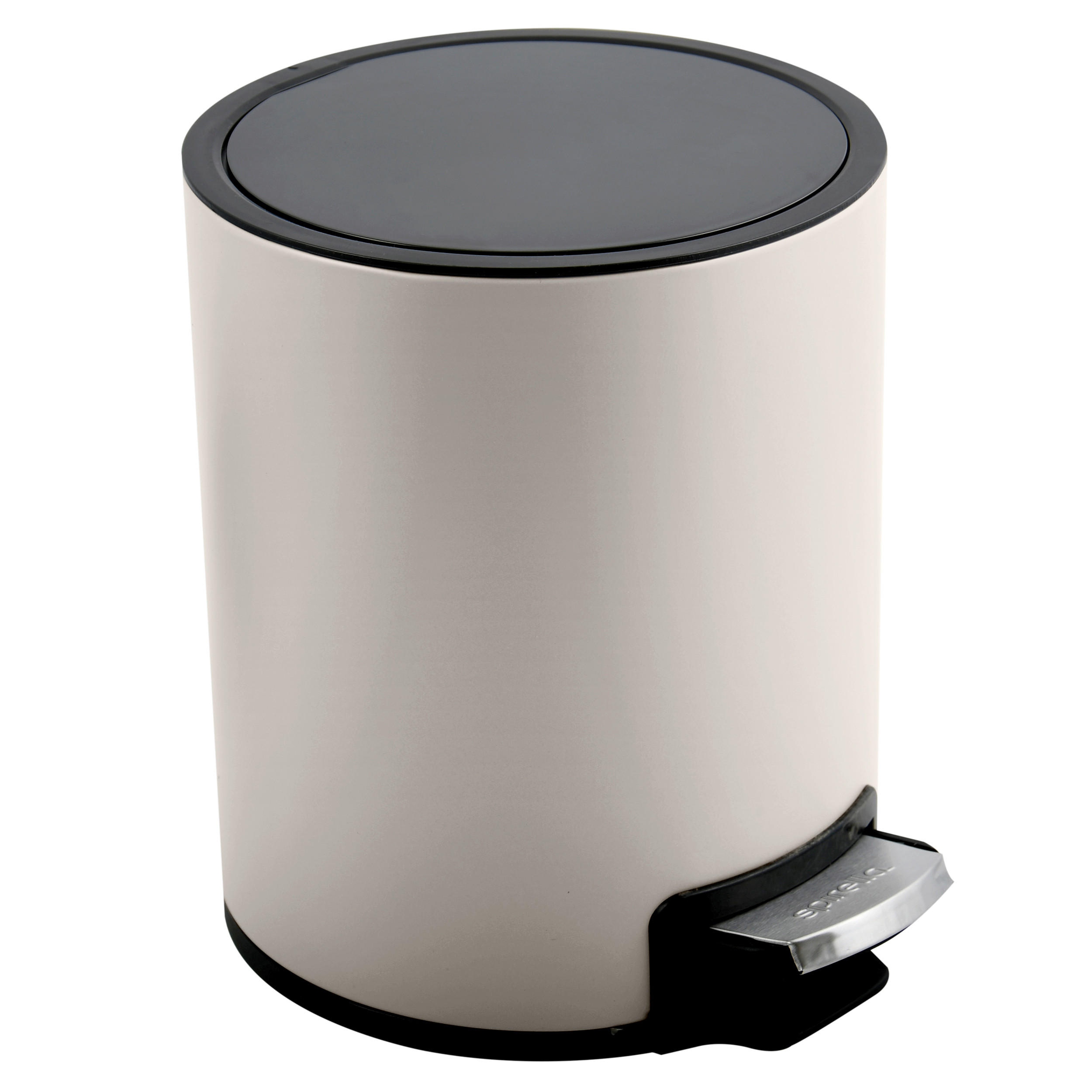 TRETEIMER RIKU 3 L  - Greige/Schwarz, Basics, Kunststoff/Metall (16,8/21,8/23cm) - Spirella