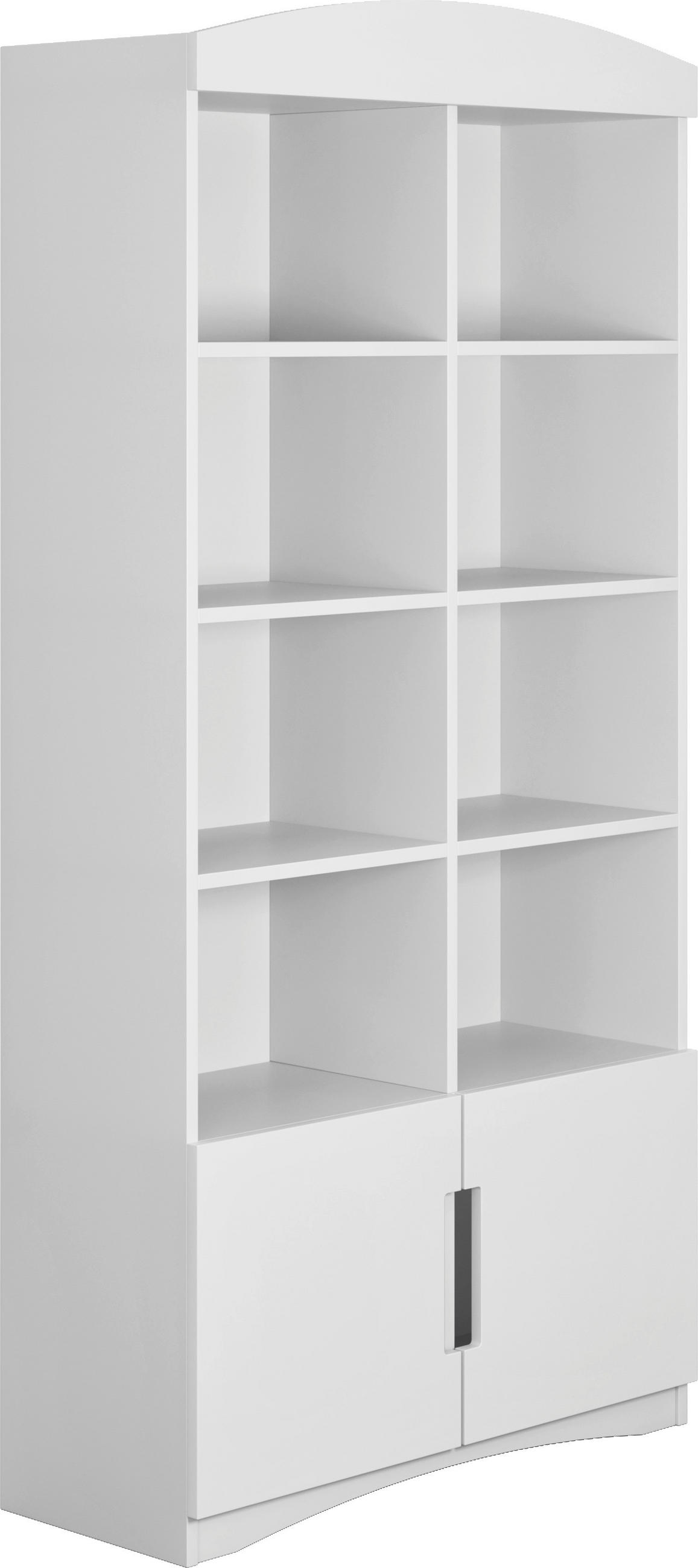 REGÁL - bílá, Moderní, kompozitní dřevo (90/186/34cm) - MID.YOU