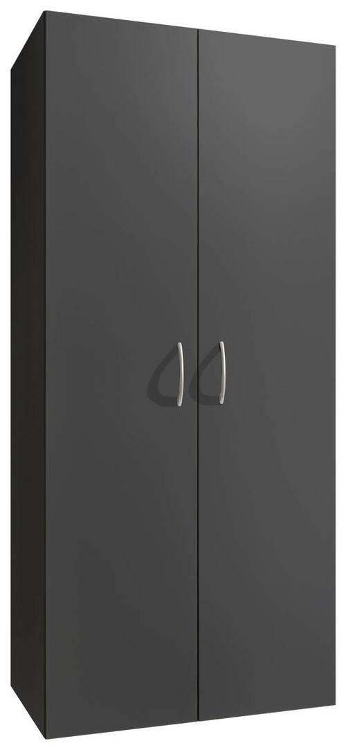 MEHRZWECKSCHRANK 80/185/54 cm  in Graphitfarben  - Alufarben/Graphitfarben, KONVENTIONELL, Holzwerkstoff/Kunststoff (80/185/54cm) - Xora
