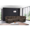 WOHNLANDSCHAFT in Lederlook Braun  - Schwarz/Braun, KONVENTIONELL, Kunststoff/Textil (165/333/216cm) - Livetastic