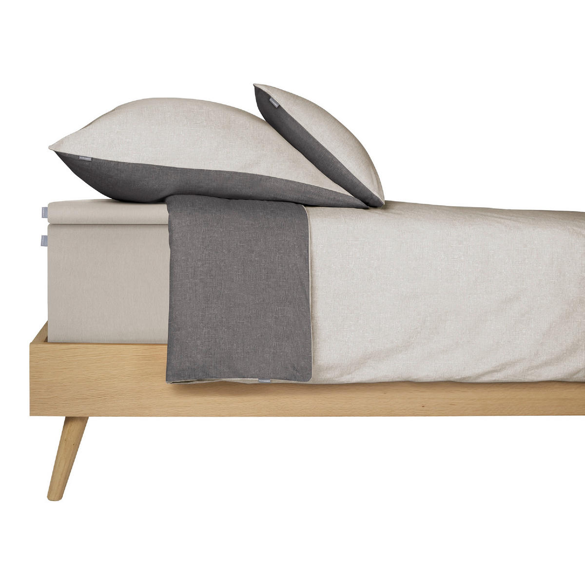 BOXSPRING-SPANNLEINTUCH 180/200 cm  - Taupe, Basics, Textil (180/200cm)