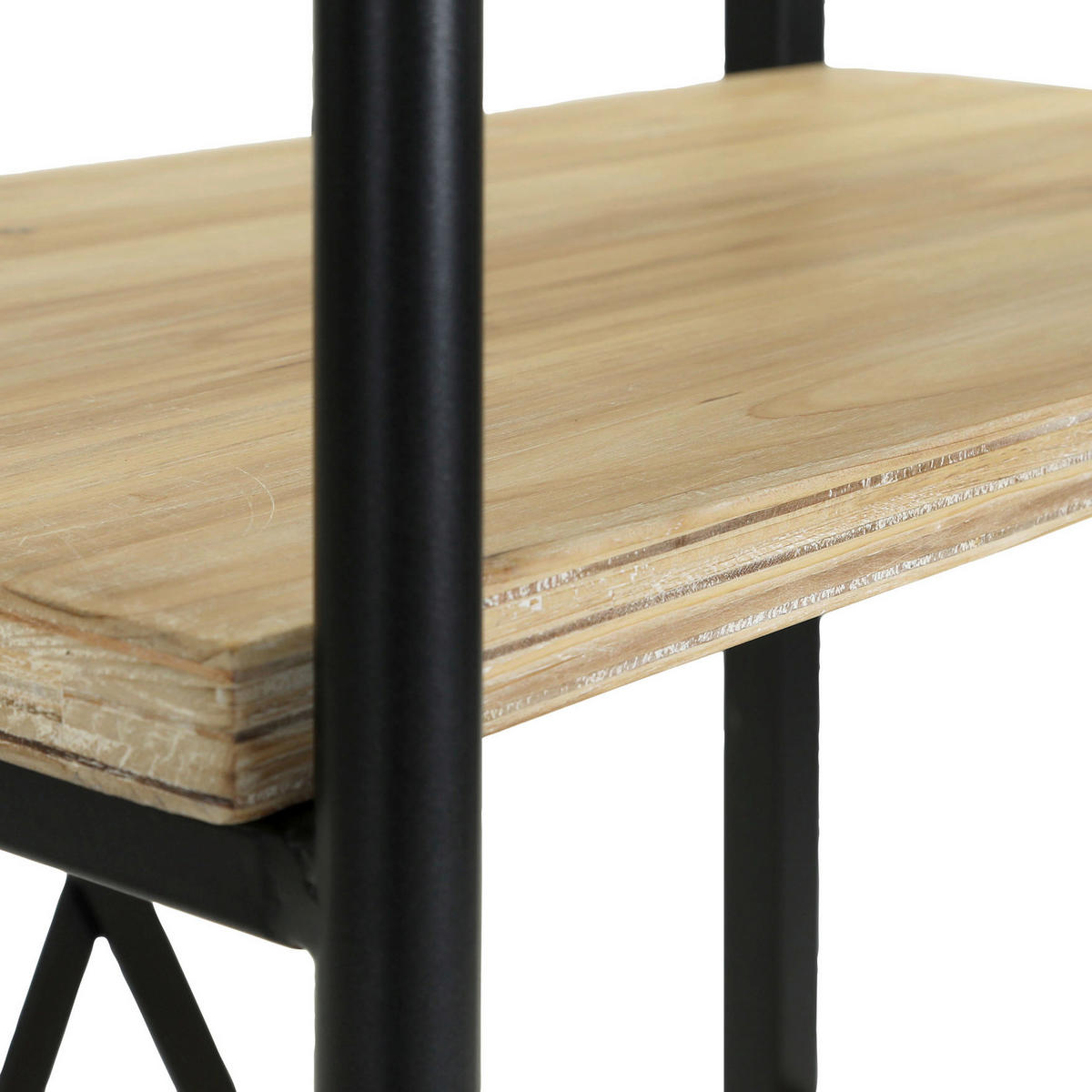 REGAL  60/196/43 cm Schwarz, Tannenholzfarben  - Tannenholzfarben/Schwarz, Design, Holz/Metall (60/196/43cm) - Landscape