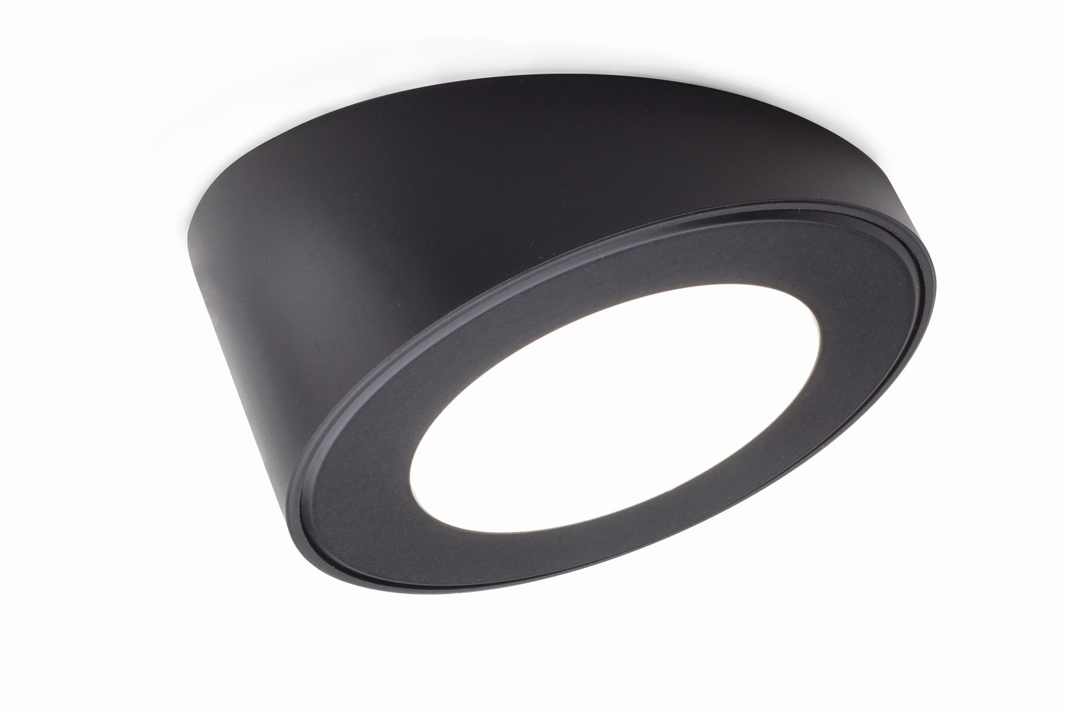 AUFBAULEUCHTE 7,5/3,2/7,5 cm  - Schwarz, Basics, Kunststoff (7,5/3,2/7,5cm) - HKT