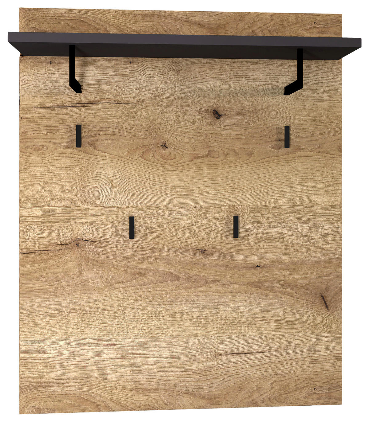 GARDEROBENPANEEL  in 80/100/30 cm  - Eichefarben/Graphitfarben, KONVENTIONELL, Holzwerkstoff (80/100/30cm) - Xora