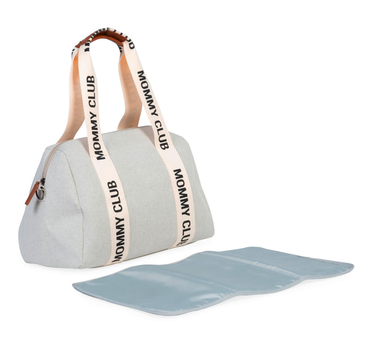 WICKELTASCHE Mommy Club Signature off white Canvas  - Creme/Weiß, KONVENTIONELL, Kunststoff/Textil (38/21/27cm) - Childhome