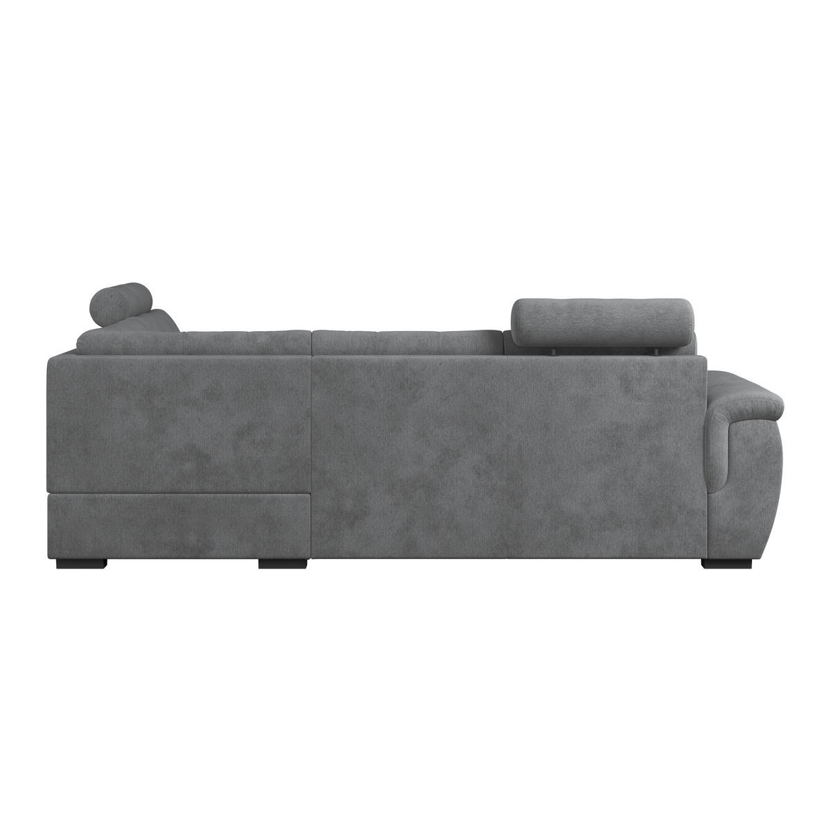 ECKSOFA FALCO NEW Anthrazit Mikrofaser, Struktur Bettkasten, Kopfstütze  - Anthrazit/Schwarz, KONVENTIONELL, Kunststoff/Textil (251/183cm) - MID.YOU