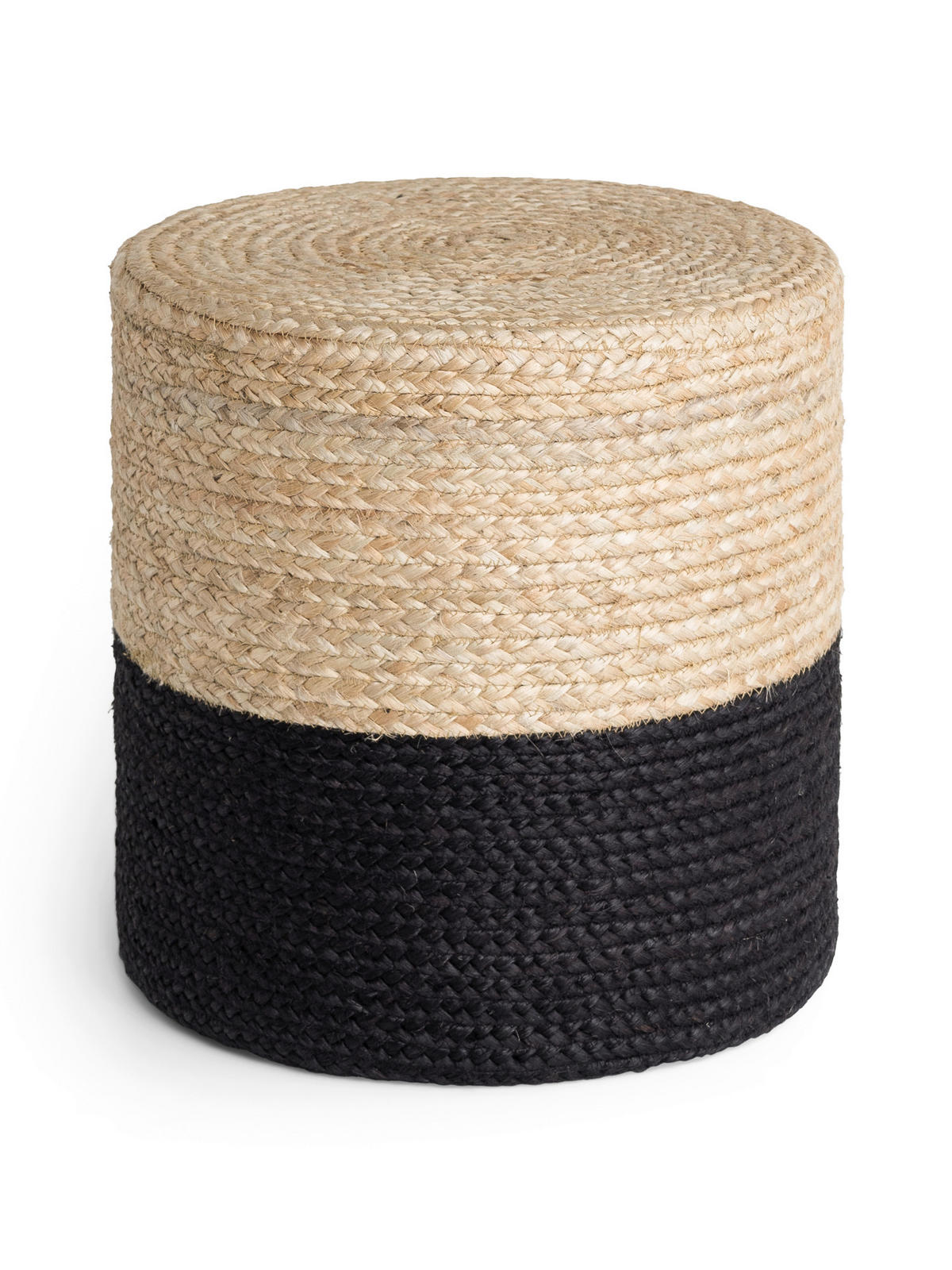 POUF Looma Struktur Uni 40/40/40 cm  - Goldfarben/Schwarz, Design, Textil (40/40/40cm) - Hanse Home