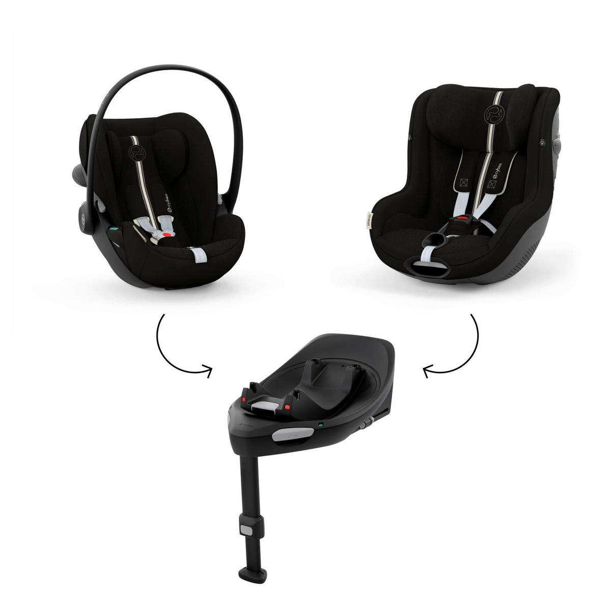 DJEČJA AUTOSJEDALICA  Sirona G3 Plus Moon Black  - crna, Basics, tekstil/metal (71/44/75cm) - cybex GOLD