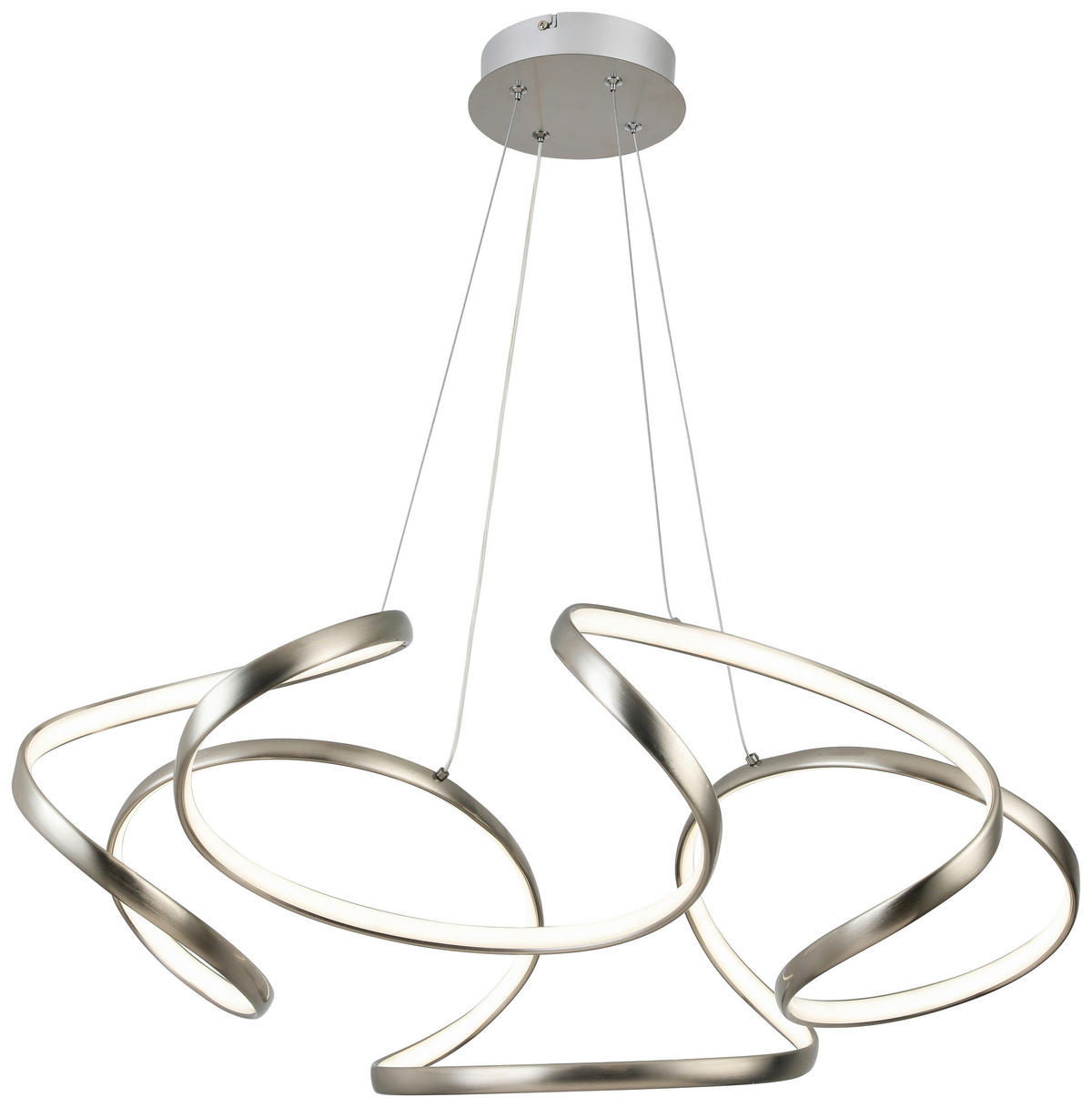LED-HÄNGELEUCHTE 70/120 cm  - Silberfarben/Alufarben, Design, Kunststoff/Metall (70/120cm) - Ambiente
