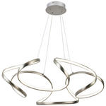 LED-HÄNGELEUCHTE 70/120 cm  - Silberfarben/Alufarben, Design, Kunststoff/Metall (70/120cm) - Ambiente