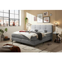 BOXSPRINGBETT 180/200 cm  in Grau  - Grau, MODERN, Holzwerkstoff/Textil (180/200cm) - MID.YOU