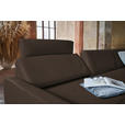 ECKSOFA in Echtleder Dunkelbraun  - Anthrazit/Dunkelbraun, KONVENTIONELL, Leder/Metall (182/324cm) - Ambiente