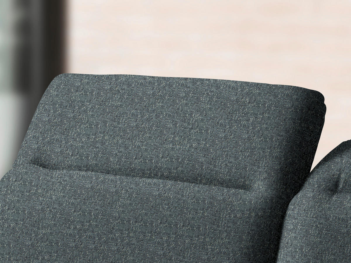 ECKSOFA Grau Webstoff  - Schwarz/Grau, Design, Textil/Metall (180/289cm) - Stylife