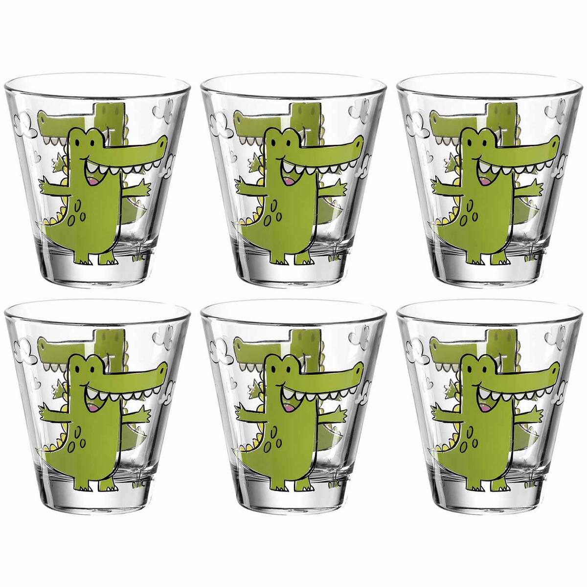 KINDER-GLÄSERSET Bambini 6-teilig  - Transparent, Trend, Glas (8,50/9,00/8,50cm) - Leonardo