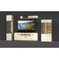 Comodă Tv 180/64,4/44,6 cm  - cașmir/culoare lemn stejar, Basics, plastic/metal (180/64,4/44,6cm) - Hom`in