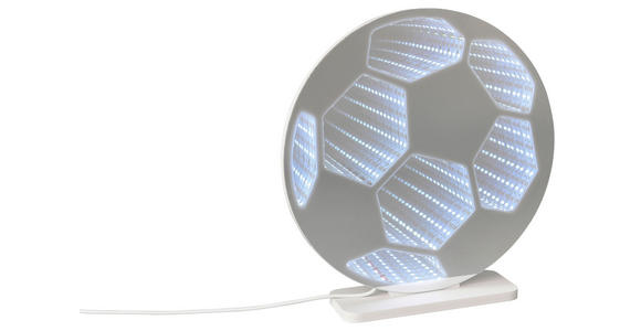 LED-DEKOLEUCHTE Football 23/24 cm  - Weiß, LIFESTYLE, Kunststoff/Metall (23/24cm) - Novel