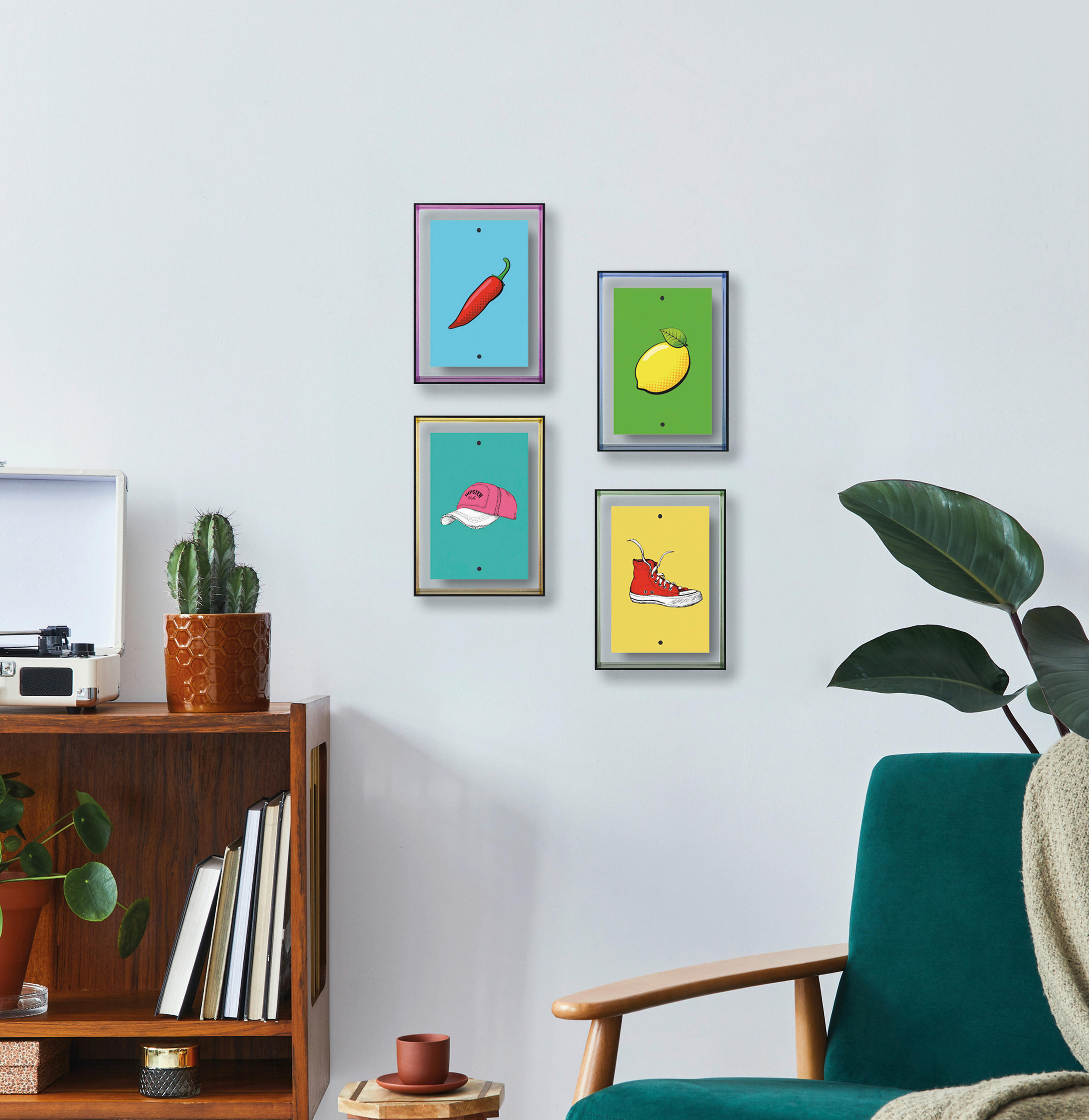 BILDERRAHMEN 13.4/18.5/3,4 cm  - Blau, LIFESTYLE, Kunststoff (13.4/18.5/3,4cm)