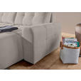 ECKSOFA in Flachgewebe Greige  - Greige/Schwarz, KONVENTIONELL, Kunststoff/Textil (256/157cm) - Carryhome