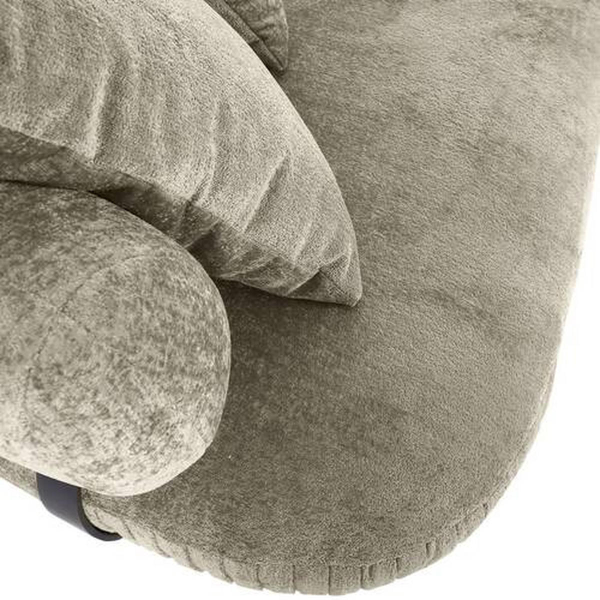 RÉCAMIERE in Chenille Taupe  - Taupe/Schwarz, Design, Holz/Textil (170/85/110cm) - Landscape