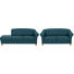 SITZGARNITUR in Textil Blau - Blau/Eichefarben, LIFESTYLE, Holz/Textil (204/81/85cm) - Landscape SITZGARNITUR in Textil Blau - Blau/Eichefarben, LIFESTYLE, Holz/Textil (204/81/85cm) - Landscape