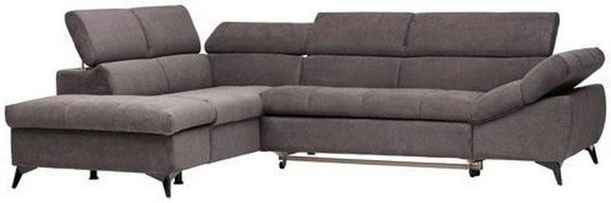 SEDEŽNA GARNITURA, mikrovlakna sivorjava  - črna/sivorjava, Design, umetna masa/tekstil (210/279cm) - Stylife