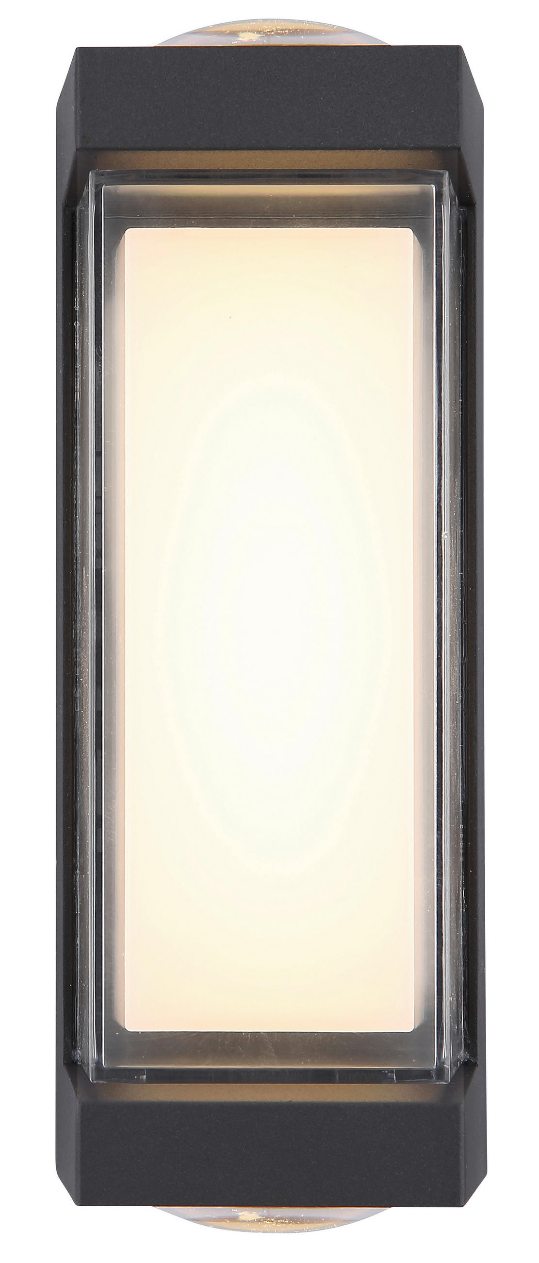 AUßENWANDLEUCHTE 7,5/8,2/18,7 cm   - Transparent/Anthrazit, Design, Kunststoff/Metall (7,5/8,2/18,7cm) - Globo