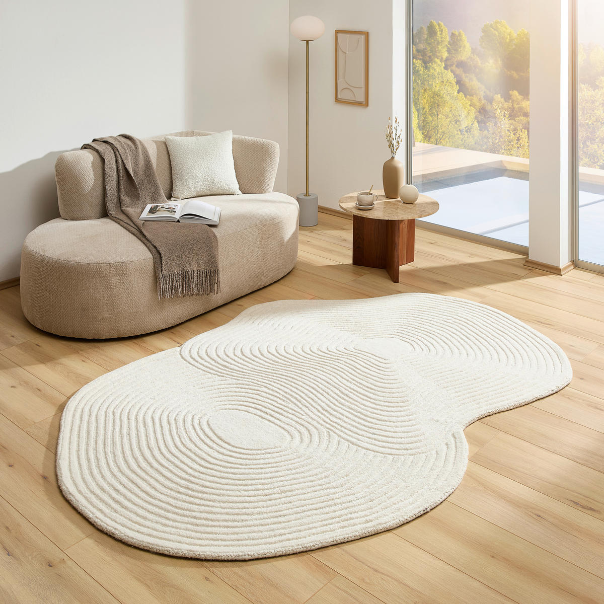 HANDWEBTEPPICH 160/230 cm Creme  - Creme, Design, Textil (160/230cm) - Novel