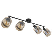 STRAHLER - Schwarz, Design, Glas/Metall (70,5/11/25cm) - Globo