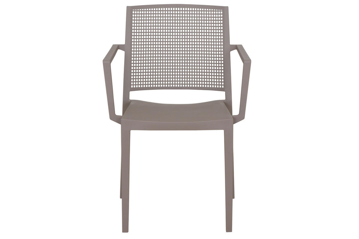 GARTENGARNITUR 3-teilig Stahl  - Taupe/Anthrazit, Basics, Kunststoff/Metall (80/80/80cm) - Siena Garden
